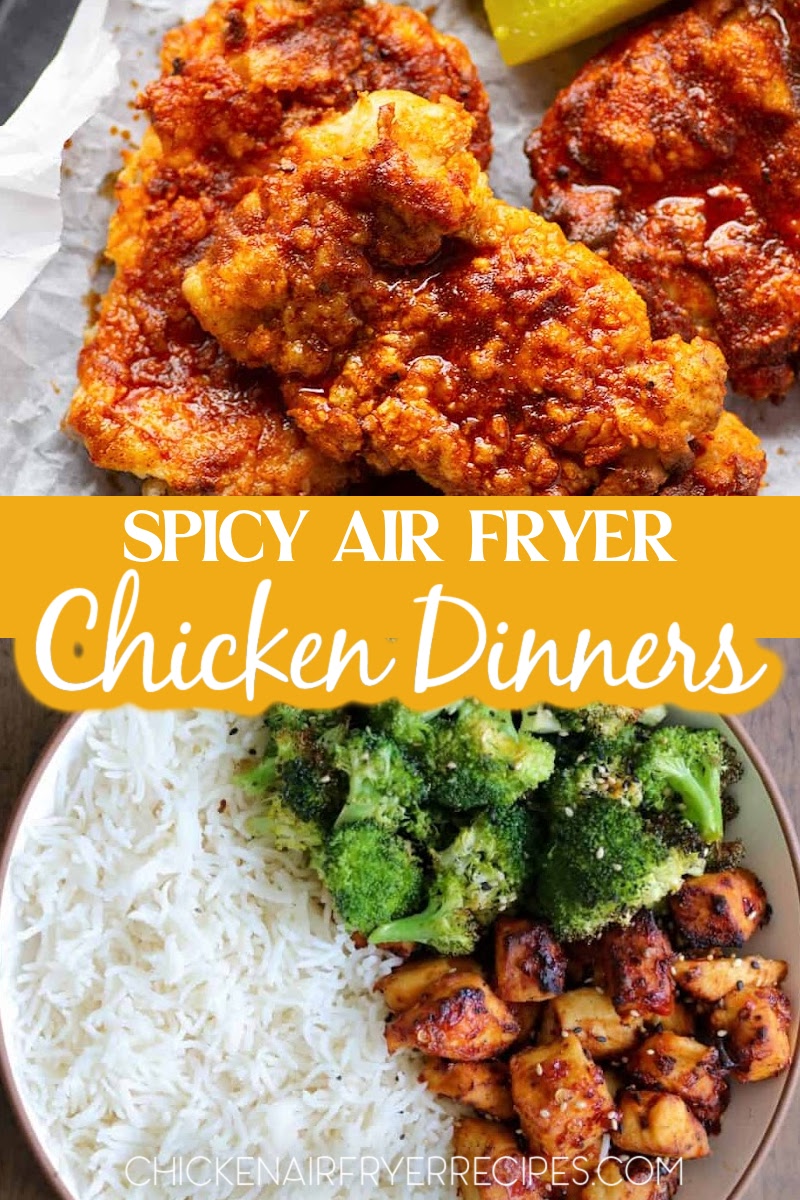 These easy, spicy air fryer chicken recipes are dinner ideas that let you control the heat in your meal.&nbsp;