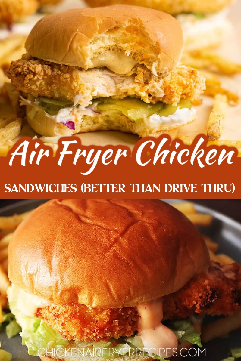 These air fryer chicken sandwich recipes make for easy lunches, delicious weeknight dinners, and perfect party recipes.