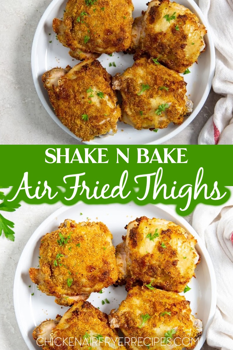 Our air fryer Shake N Bake chicken thighs make cooking crunchy chicken recipes even as a busy weeknight meal far easier.