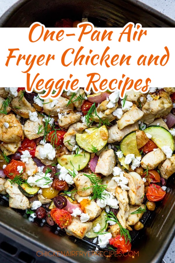 Use these one-pan air fryer chicken and veggie recipes to make a quick, healthy dinner or lunch the whole family can enjoy.