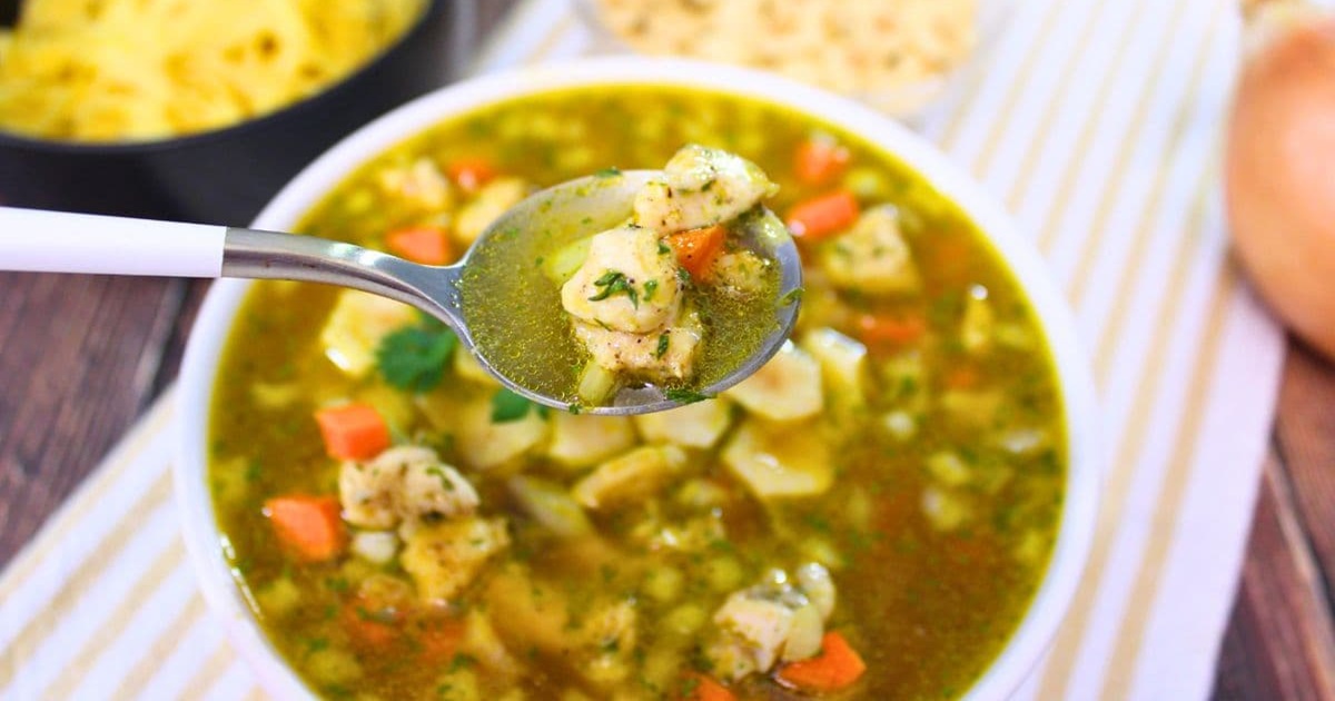 Air Fryer Chicken Soup a Bowl of Air Fryer Chicken Soup