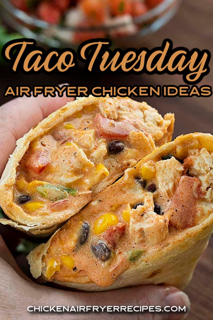 These air fryer chicken taco recipes give us easy dinner ideas that can be customized for the perfect taco night at home.