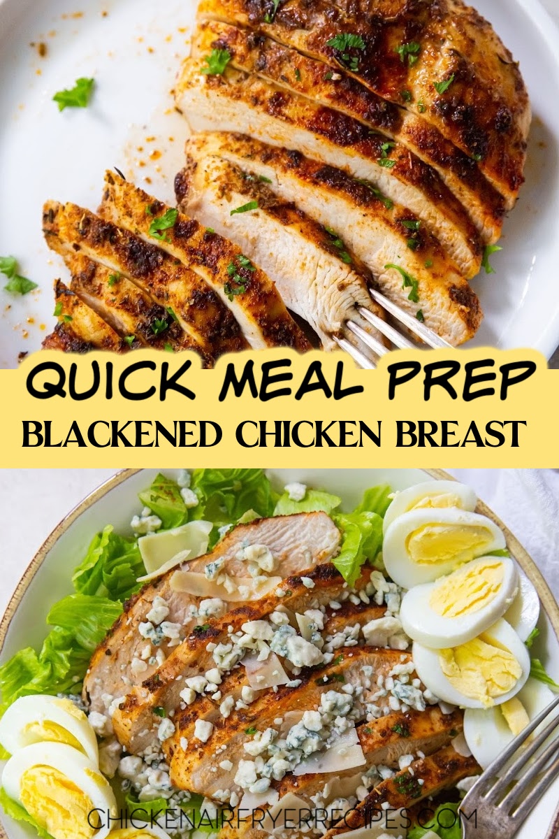Our air fryer blackened chicken breast recipe is an easy meal prep, a healthy lunch, and a quick dinner recipe anyone can make.