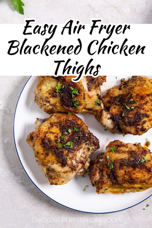 Our easy air fryer blackened chicken thighs recipe is an easy dinner recipe you can put together in minutes for a crowd.