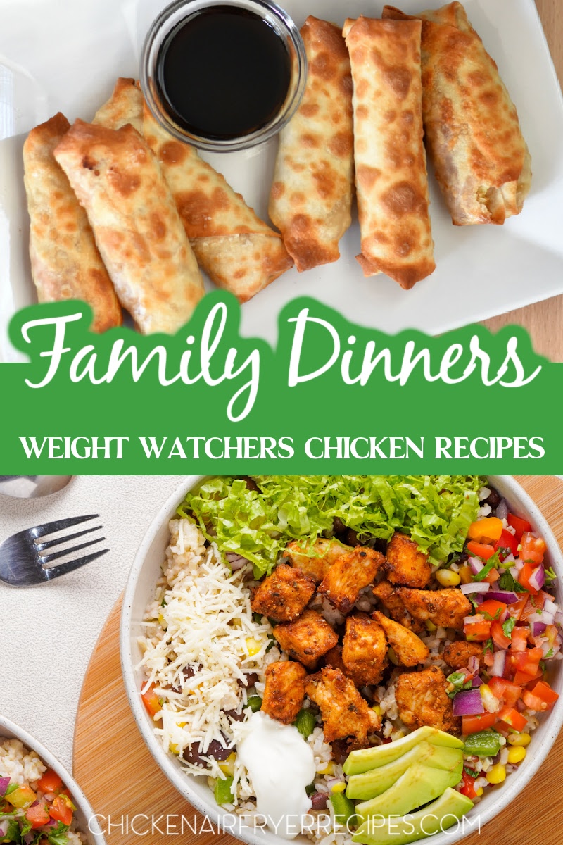 You won’t have to make separate meals for the family while on Weight Watchers with these easy WW-friendly air fryer chicken dinners.
