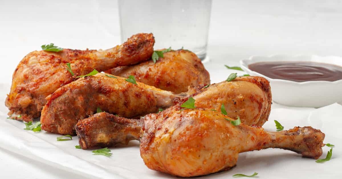 Weight Watchers Air Fryer Chicken Recipes Air Fryer Chicken Drumsticks on a Serving Platter