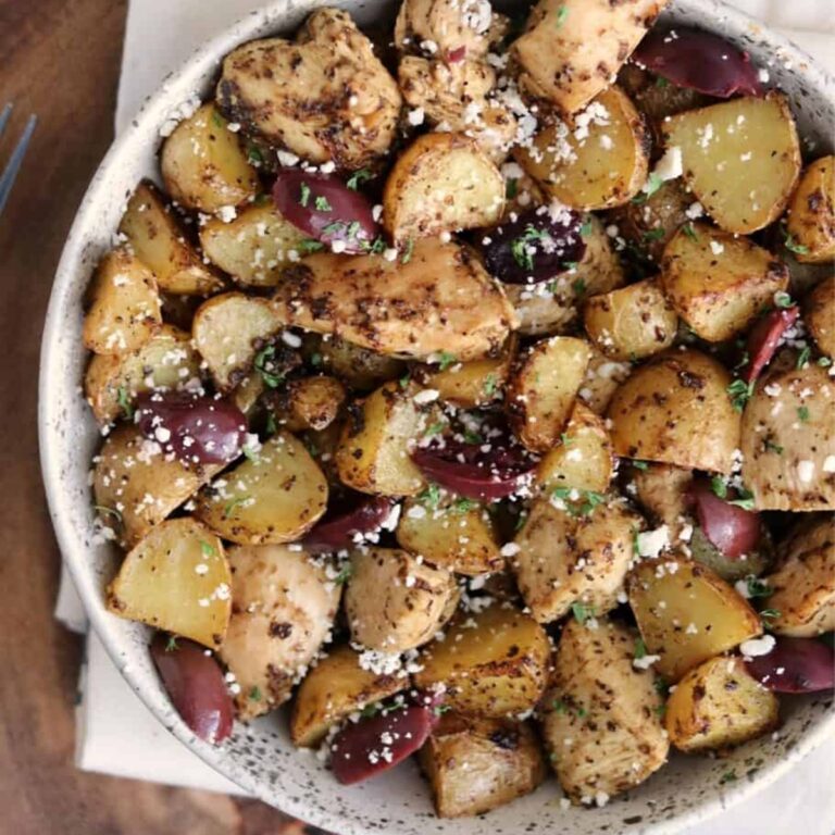 Low SmartPoints Air Fryer Chicken Breast Recipes a Bowl of Greek Chicken and Potatoes