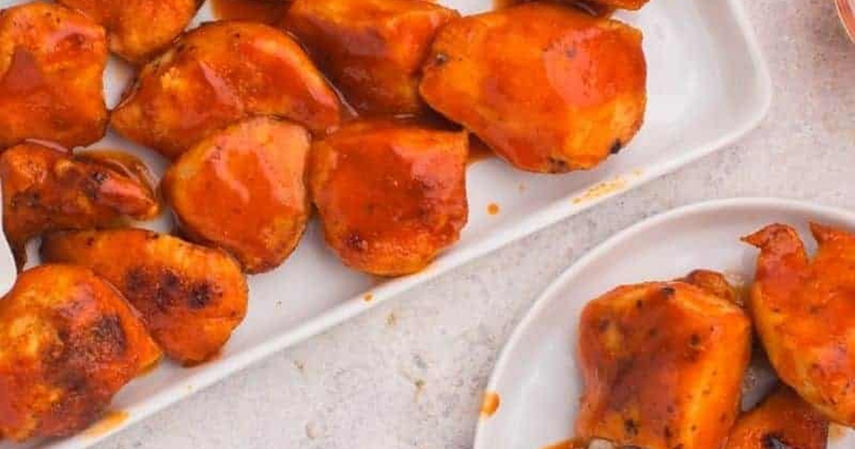WW Air Fryer Recipes Air Fryer Boneless Wings on a Plate