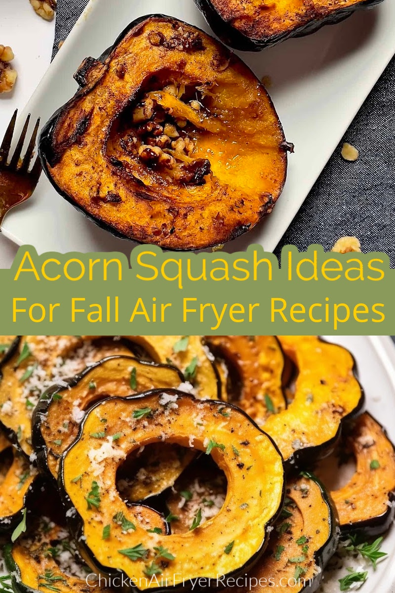 These delicious acorn squash air fryer recipes are perfect for a fall Thanksgiving dinner, but can be made year-round as an easy side dish.
