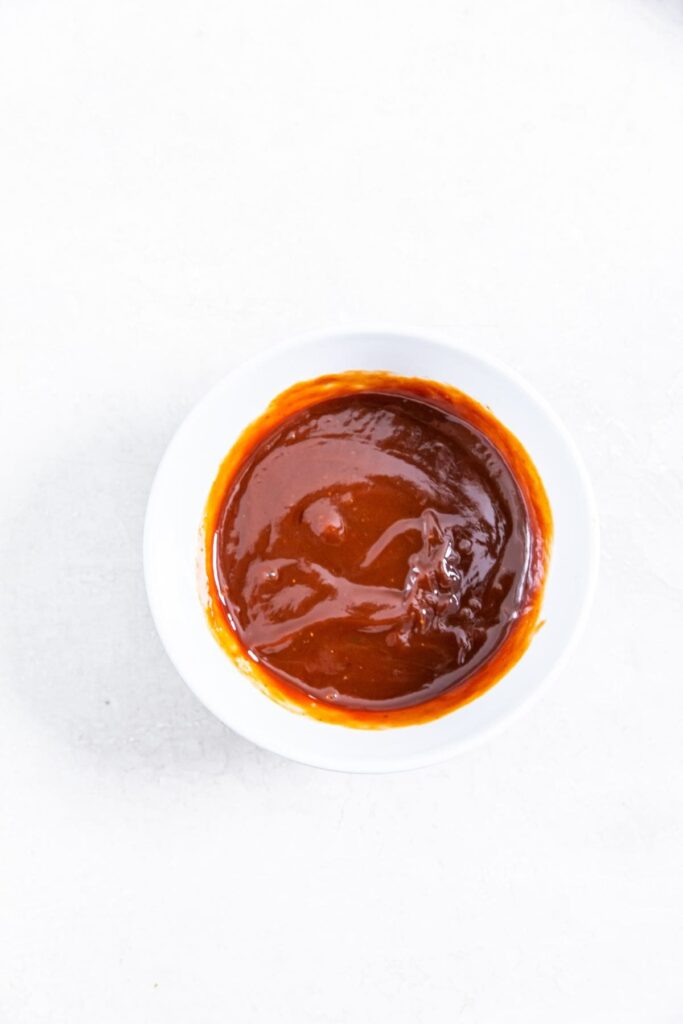 Easy Air Fryer Honey BBQ Chicken Tenders honey bbq sauce ingredients mixed together
