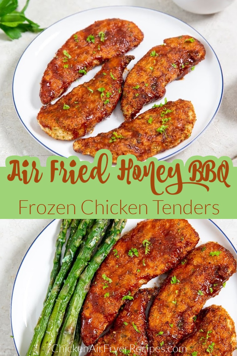 Our Easy Air Fryer Honey BBQ Chicken Tenders recipe takes frozen chicken tenders and turns them into a quick dinner recipe even picky eaters will enjoy.